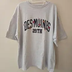 [美品]刺繍入りグレーTシャツ
