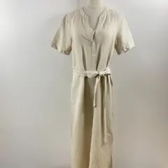 訳あり GAP ギャップ ロングシャツワンピース キャミ付き 羽織り リネン混