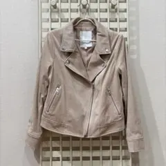 ライダースジャケット スエード風