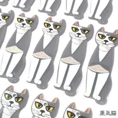 c0371 タキシード猫アクリルチャーム 4個【猫素材】