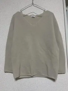 IENA Vネックニット セーター ベージュ 長袖