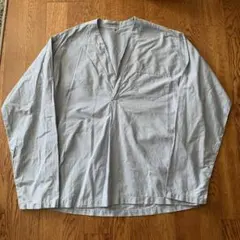 スウェーデン軍 Vネック スリーピングシャツ 5 ライトブルー メンズ