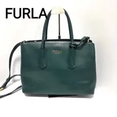✨希少色✨FURLA フルラ テッサ 2way ショルダーバッグ ハンドバッグ緑