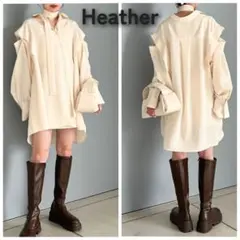 Heather/ヘザー デザインチョーカーシャツ