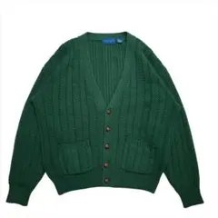 【美品】Mサイズ・TOWNCRAFT カーディガン モヘアタッチ・グリーン TOWNCRAFT カーディガン / タウンクラフト SOLID SHAGGY