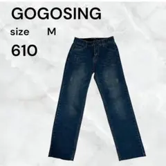 GOGOSING スキニーデニム Mサイズ インディゴブルー　長ズボンストレートのサムネイル