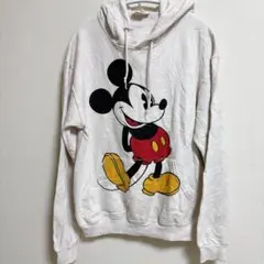 【公式】ディズニー ミッキーマウス スウェットパーカー ホワイト Sサイズ
