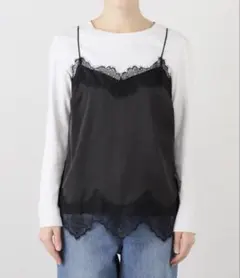 slobe iena サテンレースキャミソール