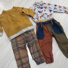 breeze セーターとチェックパンツセット