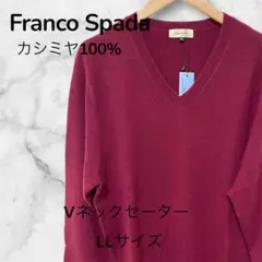 【最終SALE】新品 Franco Spada カシミヤ100% Vネック LL