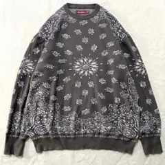 HideandSeek ハイドアンドシーク バンダナ柄 ニット セーター M