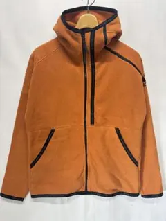 adidas アディダス ZNE フリース オレンジ ロゴ刺繍 ジップアップ