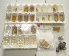 ハンドメイド　ビーズ・アクセサリーパーツセット　素材まとめ売り