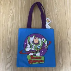 レア！新品ディズニーピクサートイストーリーバズライトイヤー帆布トートバッグ廃盤品