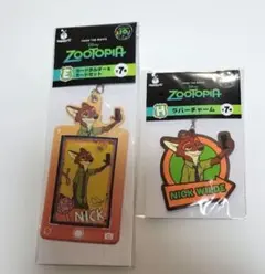 ズートピア　ニック　カードホルダー　ラバーチャーム　 2点セット