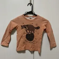 アライグマのTシャツ 100センチ　グリーンレーベルリラクシング