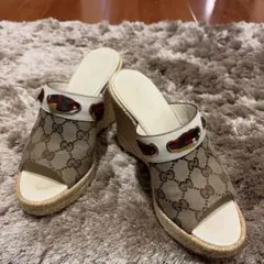 GUCCI 22AW 699187 ホースビット GG柄 ブラウン サンダル - メルカリ