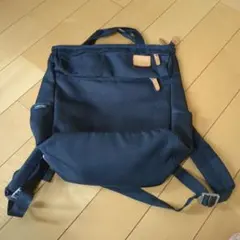 美品✨ ファイブウッズ リュック 大容量 レザー ナイロン ネイビー