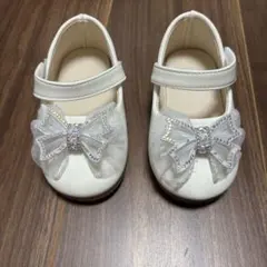 レザーシューズ ベビー キッズ リボン 子供用 発表会 結婚式 靴 ホワイト