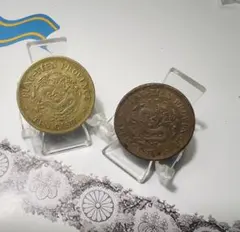 3459【中国銀貨・希少】光緒元宝 四川省造 庫平七銭二分銀貨 龍竜