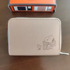 SNOOPY コインケース ベージュローズ