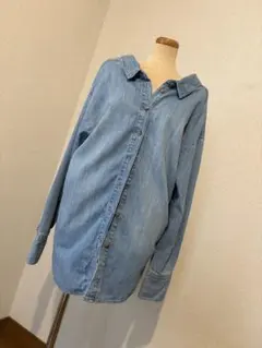 ZARA ザラ2WAYライトブルー デニムシャツ 長袖