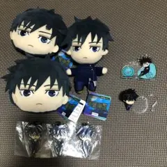 呪術廻戦　伏黒恵　まとめ売りセット　ぬいぐるみ　ラバーストラップ　フィギュア