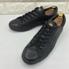 【良品】コンバースオールスター レザースニーカー クップ 26 ブラック