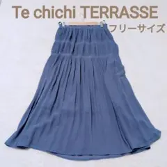 【テチチテラス】techichi シアープリーツロングスカート　Fサイズ　美品