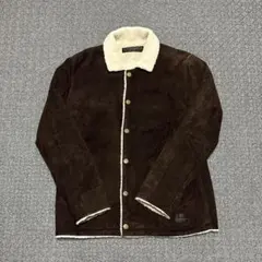 【L】NEIGHBORHOOD ブラウン スエード ボア ランチジャケット