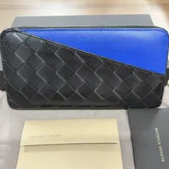 現行　ボッテガヴェネタ　財布　長財布　イントレチャート　ラウンドファスナー
