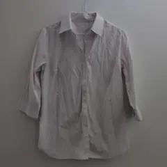 Fine Cloth ピンクストライプ 五分袖シャツ XL