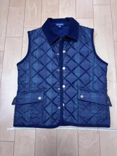 ネイビー キルティング ダウンベスト