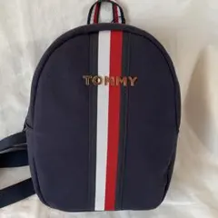 【新品】トミーヒルフィガー　ネイビー　リュック　トリコロール　小さめのサムネイル