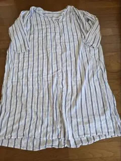 N*ク様 マタニティドレス 青と白のストライプ