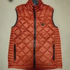 エディバウアーオレンジ系 キルティングダウンベスト【美品Ｓ】