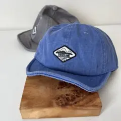 つば短　キャップ　ブルーカラー　コットン　ユニセックス