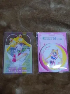 明治✕美少女戦士セーラームーン　オリジナルクリアカード、缶ミラー(ムーン)