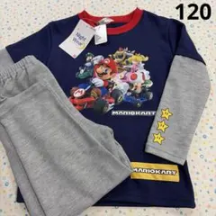 ⑤120、新品☆スーパーマリオ☆パジャマ、長袖＆長ズボン、上下セット
