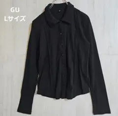 GU 리브 폴로 가디건 블랙 블랙 면 폴리 에스테르 L 사이즈