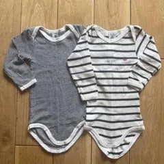 プチバトー　長袖肌着　2枚セット 12M