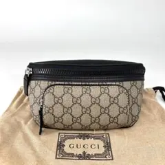 新品未使用】グッチ GG総柄スプリーム レザー ベルトバッグ 779843