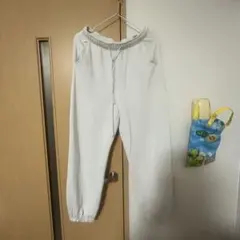 ホワイト ワークパンツ ゴムウエスト GU スウェット