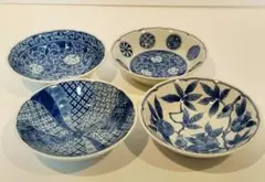 たち吉 染付中鉢4点セット