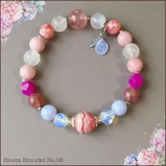 インカローズ／ピンクオパール／トルマリン／ムーンストーン お守りブレスレット