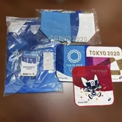 TOKYO 2020 公式シャツタオルセット 青 ピンク TOKYO 2020 公式シャツタオルセット 青 ピンク - メルカリ