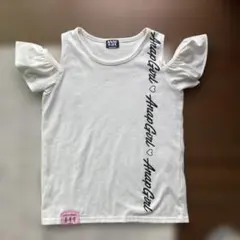 ANAP GiRL 肩出し フリル Tシャツ ホワイトのサムネイル