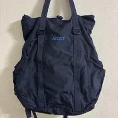 AIGLE ネイビー バックパック トートバッグ