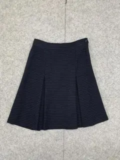 23区 ツイード フレアスカート ネイビー ラメ混 XLサイズ