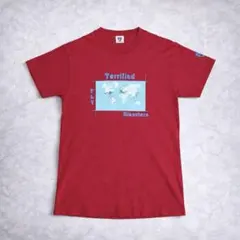 USA製 プリントTシャツ Terrified Disasters 赤 M